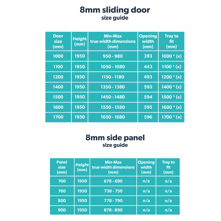 Chrome 8mm Glass Rectangular Sliding Shower Enclosure 1000x900mm - Pavo