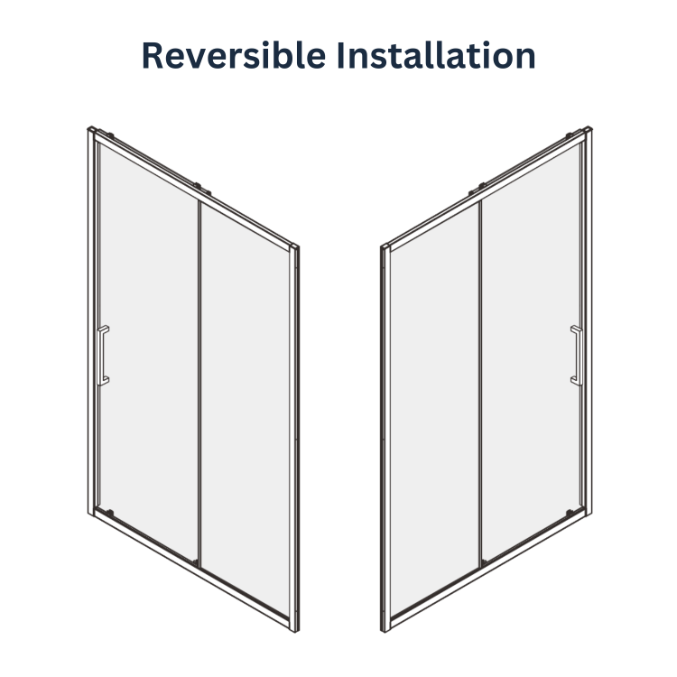 Chrome 8mm Glass Rectangular Sliding Shower Enclosure with Low Profile Shower Tray 1000x800mm - Pavo