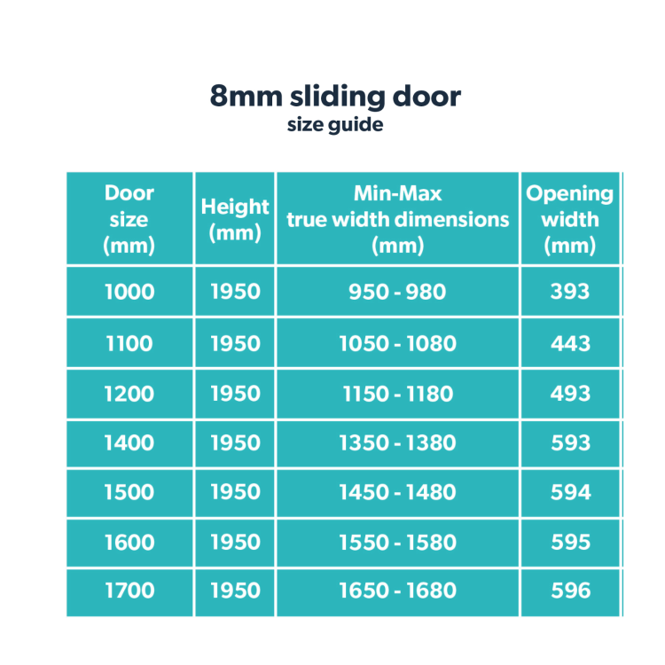 1400mm Chrome Sliding Shower Door 8mm Glass - Pavo