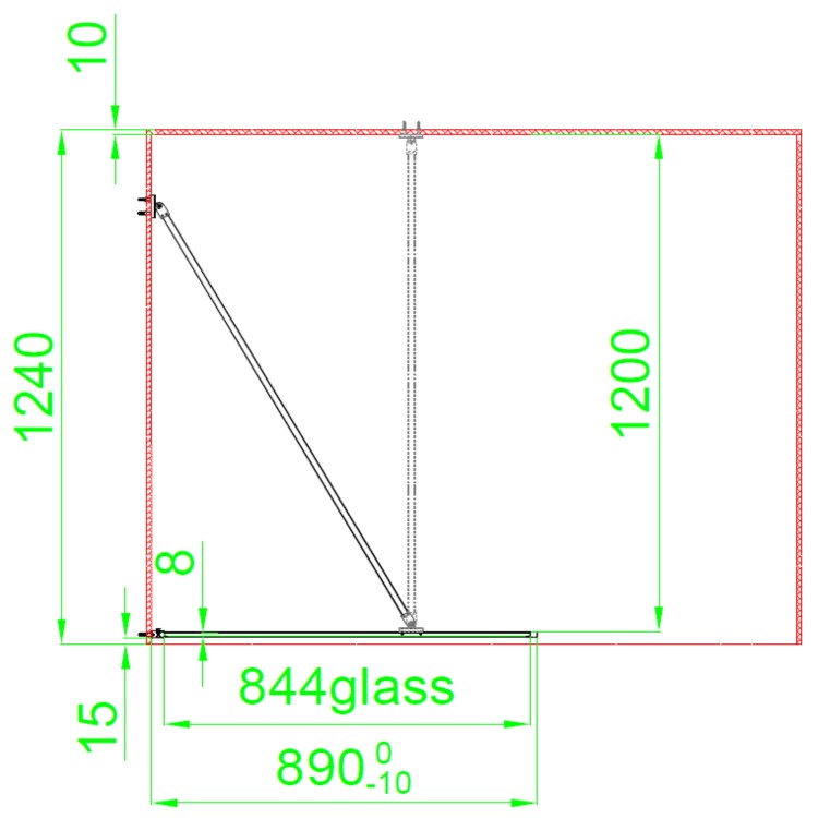 1400x900mm Black Grid Framework Wet Room Shower Screen Enclosure with 300mm Fixed Panel and Shower Tray with Drying Area- Nova