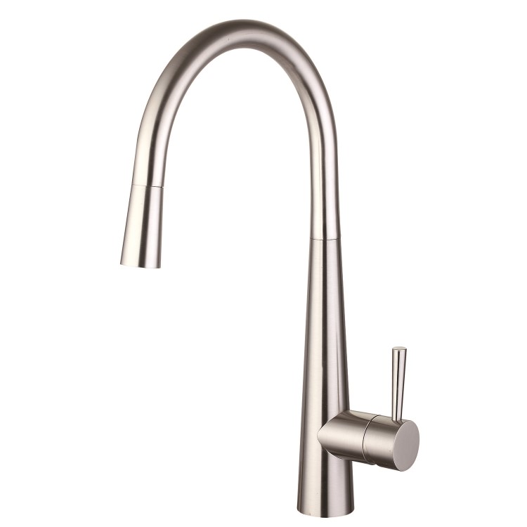 1 Bowl Isabella Reversible Stainless Steel Kitchen Sink & Olney Chrome Pull Out Kitchen Mixer Tap