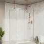 1400x900mm Bronze Wet Room Shower Screen Enclosure - Live Your Colour