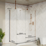 1400x900mm Bronze Wet Room Shower Screen Enclosure - Live Your Colour