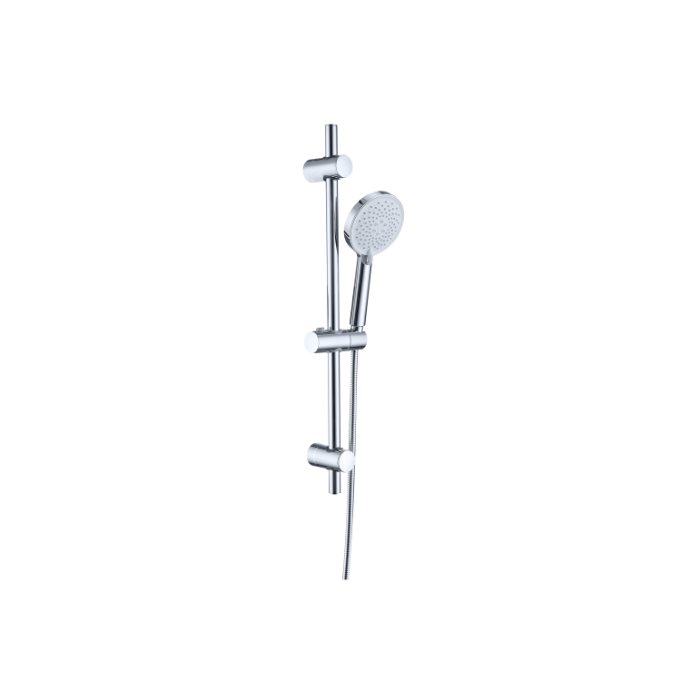 Chrome Dual Outlet Wall Mounted Thermostatic Mixer Shower Set with Hand Shower - Flow