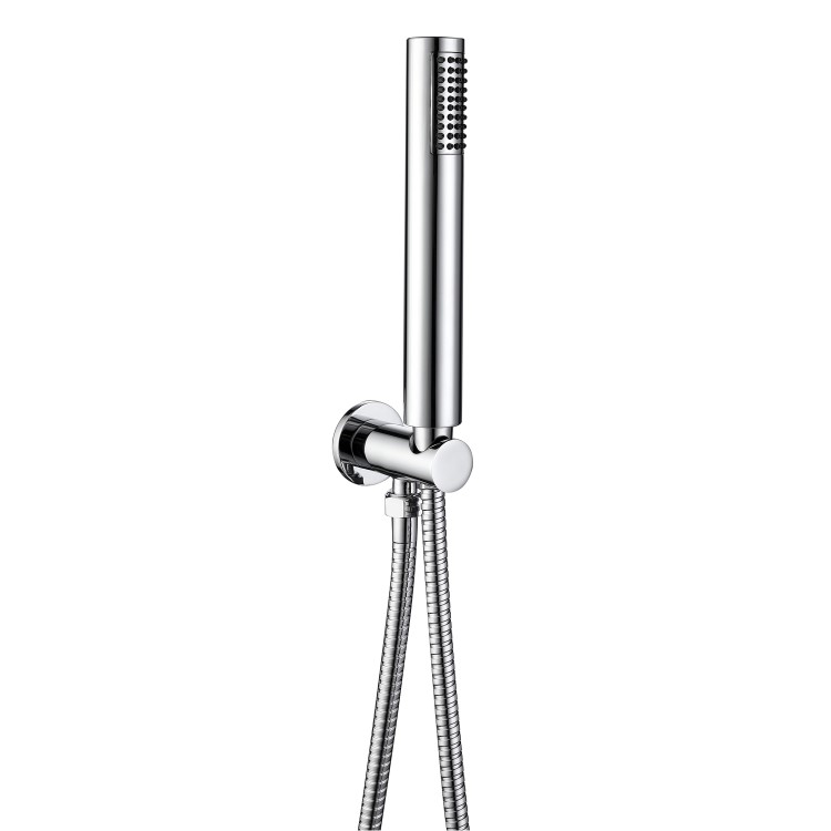 Chrome Dual Outlet Wall Mounted Thermostatic Mixer Shower Set With Hand Shower - Arissa