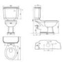 Traditional Close Coupled Toilet with Wooden Soft Close Seat - Park Royal