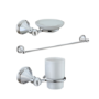 Chrome 3 Piece Bathroom Accessory Set- Oxbridge