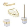 4 Piece Brushed Brass Acessory Set- Arissa