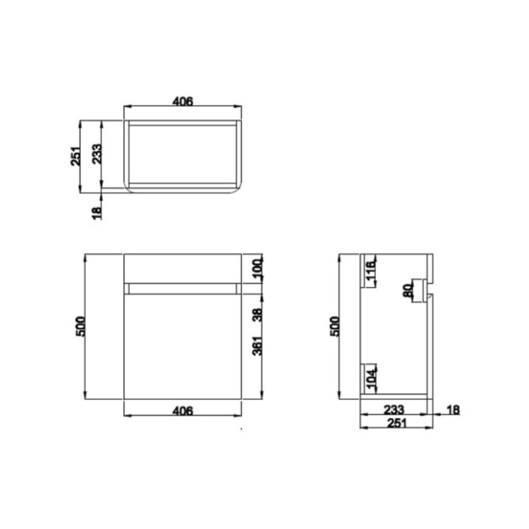 410mm Light Grey Wall Hung Cloakroom Vanity Unit with Basin - Pendle