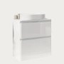 800mm White Freestanding Countertop Vanity Unit with Basin - Pendle