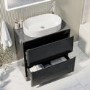 800mm Dark Grey Freestanding Countertop Vanity Unit with Basin - Pendle