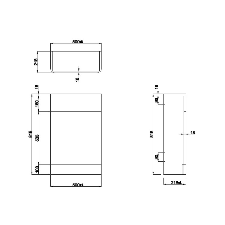 1300mm White Toilet and Sink Unit with Square Toilet - Pendle