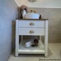 650mm White Traditional Freestanding Vanity Unit with Basin and Chrome Handles - Kentmere