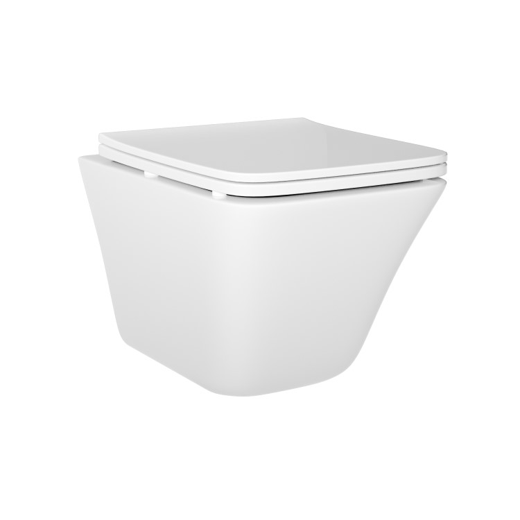 Wall Hung Rimless Toilet with Soft Close Seat - Boston