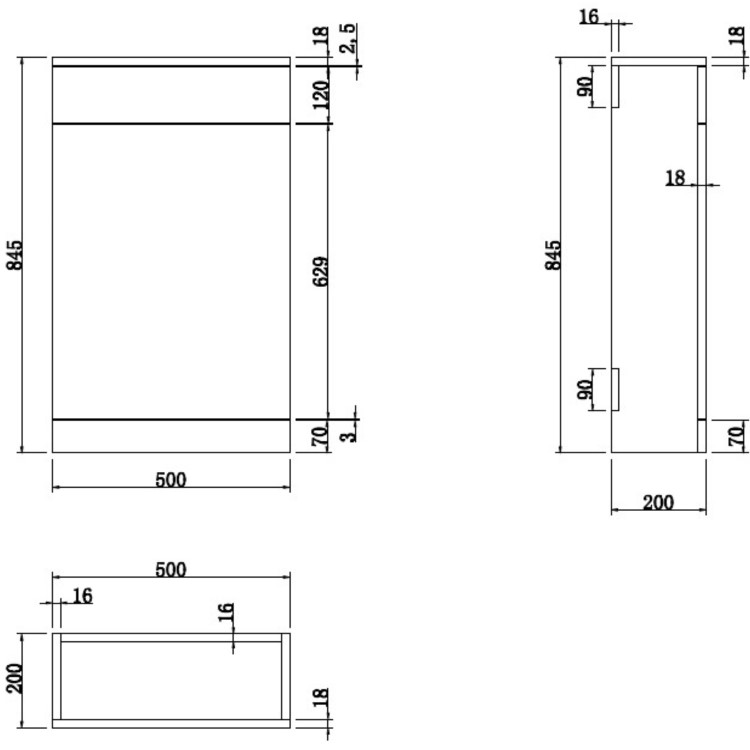 1100mm Blue Toilet and Sink Unit Left Hand with Square Toilet and Black Fittings - Ashford