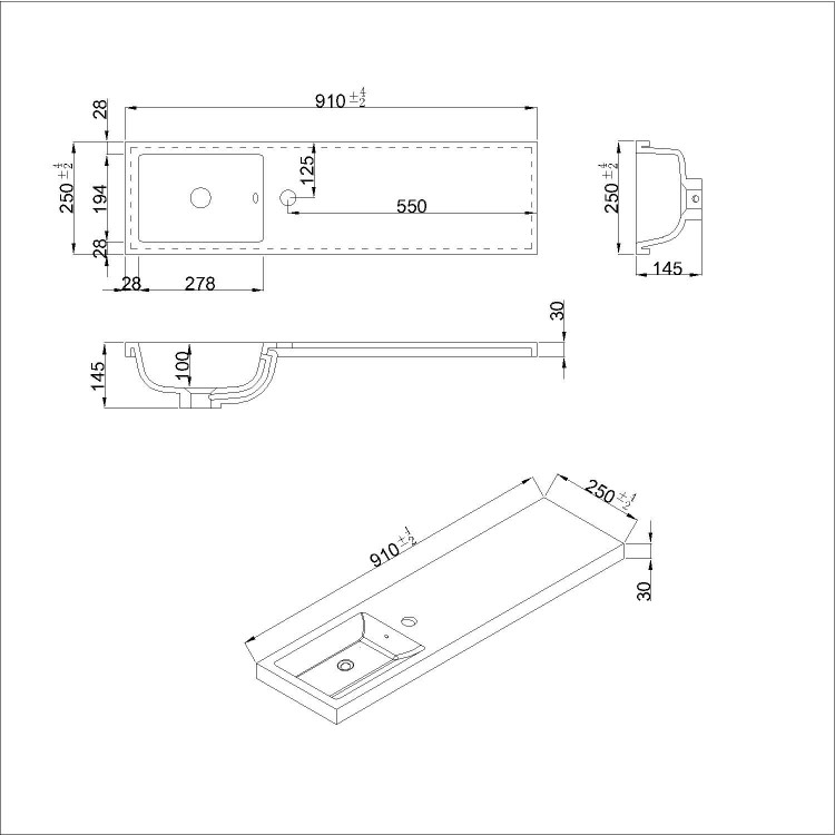 900mm White Cloakroom Toilet and Sink Unit with Square Toilet and Chrome Fittings- Ashford