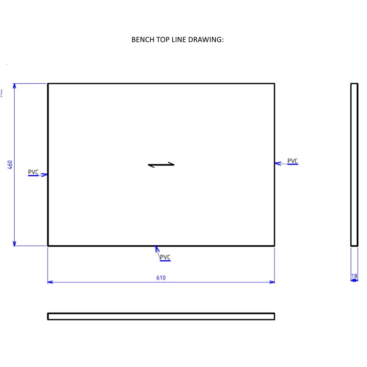 600mm Grey Freestanding Countertop Vanity Unit -Roxbi