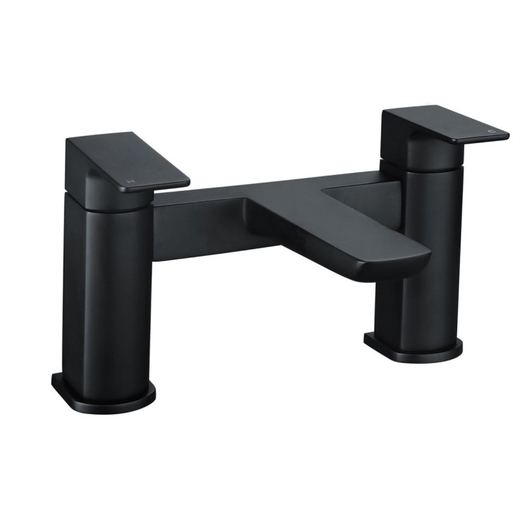 GRADE A1 - Black Bath Mixer Tap - Zana