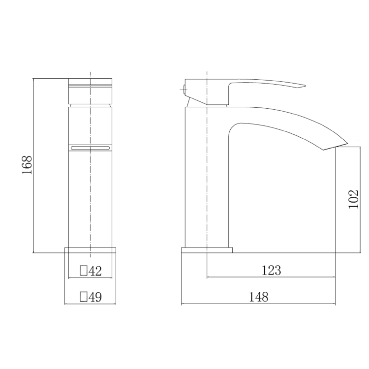 Matt Black Waterfall Bath Tap with Basin Tap Pack - Wave