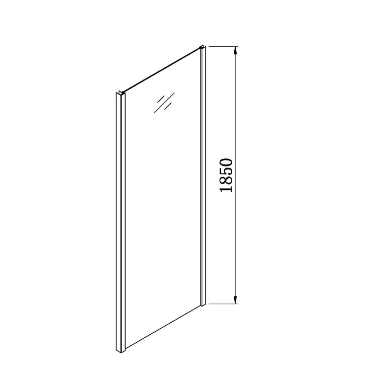 Chrome 4mm Glass Rectangular Bi-Fold Shower Enclosure 900x800mm - Lyra