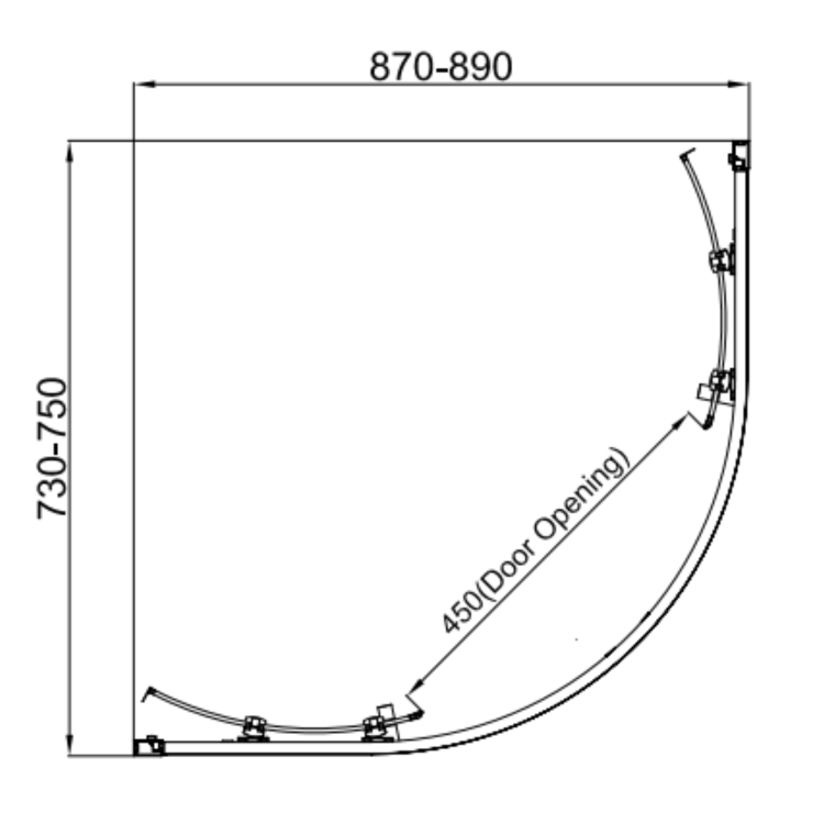 900 x 760mm Left Hand Offset Quadrant Shower Enclosure Suite with Toilet & Basin - Carina