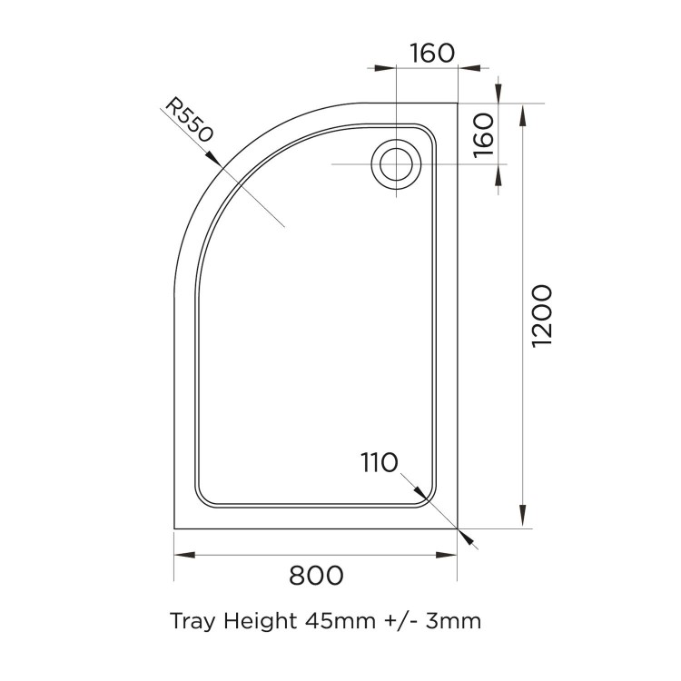 1200 x 800mm Right Hand Offset Quadrant Shower Enclosure Suite with Toilet & Basin - Carina