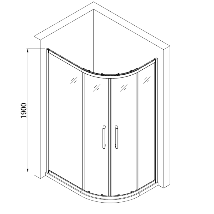 1200 x 800mm Left Hand Offset Quadrant Shower Enclosure Suite with Toilet & Basin - Carina