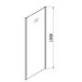 Chrome 6mm Glass Rectangular Hinged Shower Enclosure 800x760mm - Carina