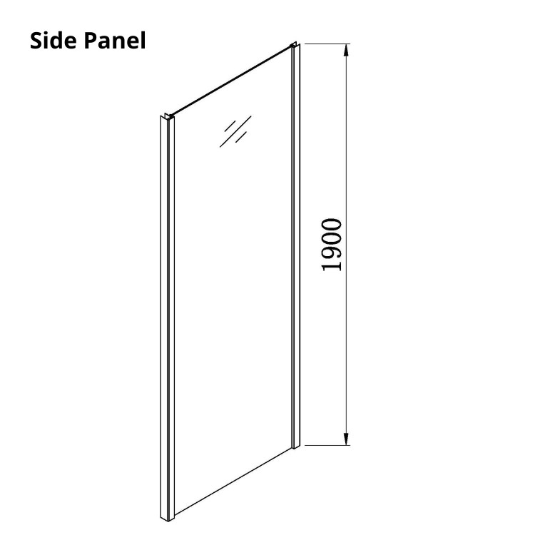 Chrome 6mm Glass Rectangular Sliding Shower Enclosure 1000x700mm - Carina