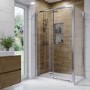 Chrome 6mm Glass Rectangular Sliding Shower Enclosure 1200x800mm - Carina