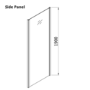 Chrome 6mm Glass Rectangular Sliding Shower Enclosure 1200x800mm - Carina