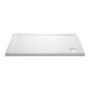 1700x700mm Rectangular Shower Tray - White Stone Resin - Pearl