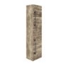 Wood Effect Wall Mounted Tall Bathroom Cabinet 350mm - Ashford