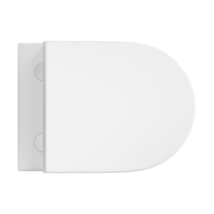 Wall Hung Toilet with Soft Close Seat White Glass Sensor Pneumatic Flush Plate 820mm Frame & Cistern - Newport