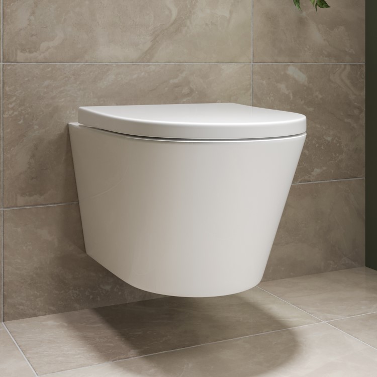 Wall Hung Rimless Toilet with Soft Close Seat - Newport