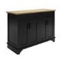 1200mm Black Freestanding Double Countertop Vanity Unit - Camden