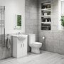 Close Coupled Toilet and 550mm Basin Vanity Unit Bathroom Suite - Classic