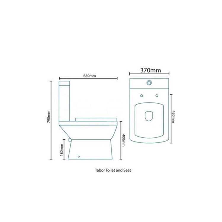 Close Coupled Toilet and Basin Bathroom Suite - Tabor