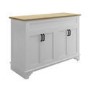 1200mm White Freestanding Countertop Double Vanity Unit - Camden