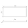 1200mm White Freestanding Countertop Double Vanity Unit with Square Basins - Camden