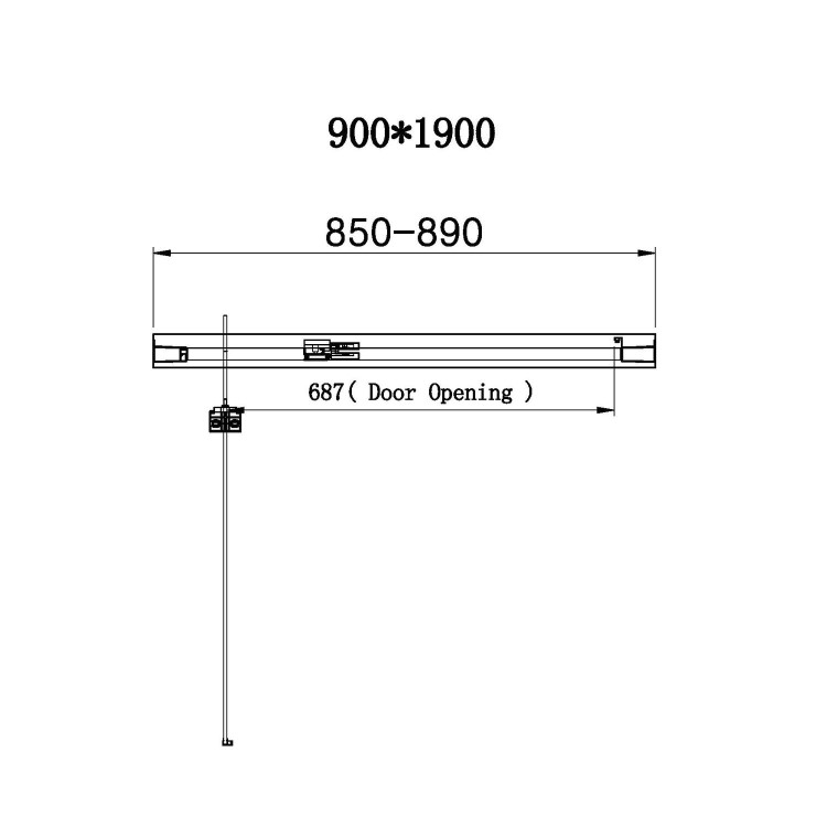 Chrome 6mm Glass Square Hinged Shower Enclosure with Shower Tray 900mm - Carina