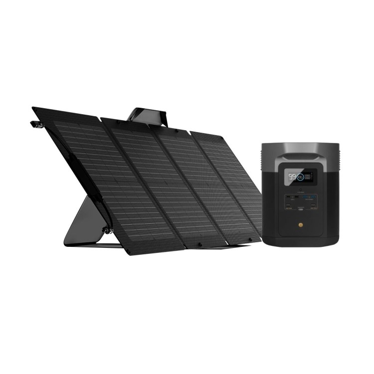 EcoFlow Delta Max Power Station 1600Wh Portable Power Bank with EcoFlow 110W Portable Solar Panel