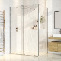 Chrome 8mm Glass Rectangular Frameless Sliding Shower Enclosure 1200x900mm - Denver