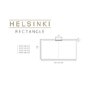 1400x900mm Low Profile Rectangular Shower Tray with Waste - White Stone Resin - Helsinki