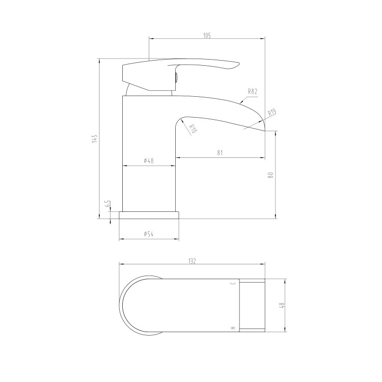 Chrome Waterfall Basin Mixer Tap & Bath Filler Tap Pack - Elina