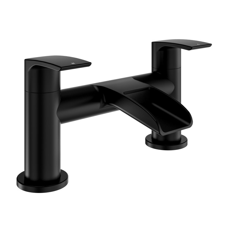 Matt Black Bath Mixer Tap - Elina