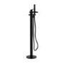 Black Waterfall Basin Mixer Tap & Freestanding Tap Pack - Elina