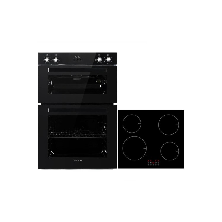 electriQ Built-In Double Oven and Induction Hob Pack