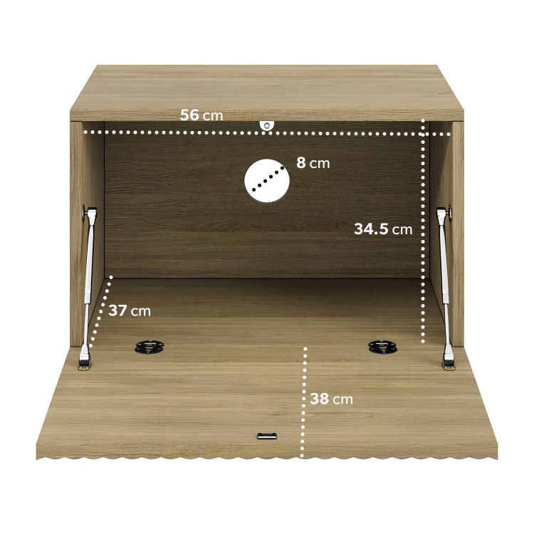 Multifunctional Large Oak Ribbed Freestanding TV Unit - TV's up to 85" - Hazel