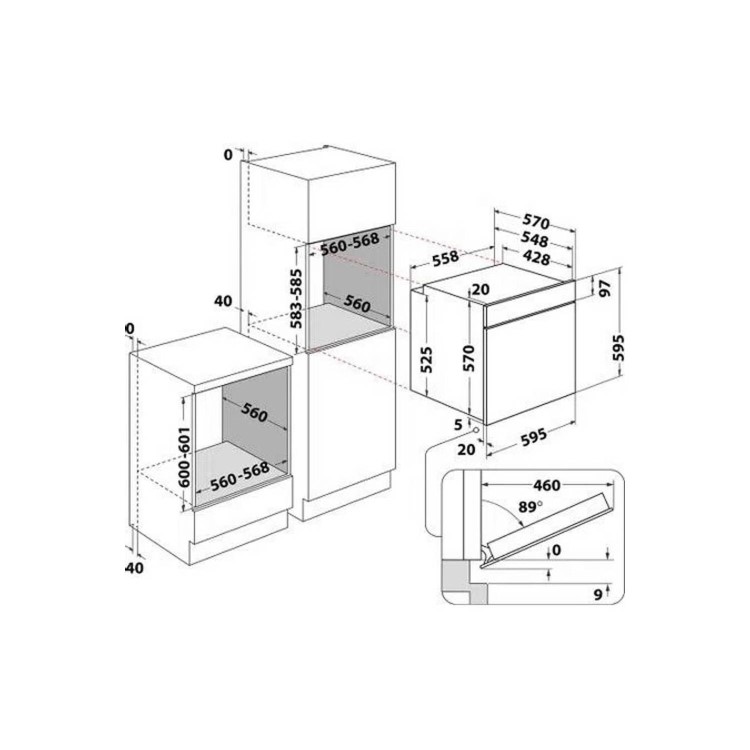 Indesit Electric Oven and Ceramic Hob Pack